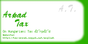 arpad tax business card